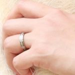  Damen-Ehering, Edelstahl, Silber, Größe 8