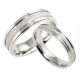  Damen-Ehering, Edelstahl, Silber, Größe 7