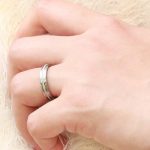  Damen-Ehering, Edelstahl, Silber, Größe 7