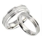  Damen-Ehering, Edelstahl, Silber, Größe 5