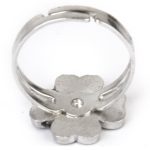  Stimmungsring mit vierblättrigem Kleeblattmotiv, größenverstellbar