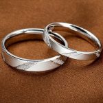 Silberner Ehering, Damen, Größe 5