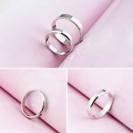 Silberner Ehering für Herren, Größe 8