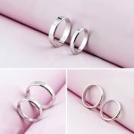 Silberner Ehering für Herren, Größe 8