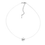  Unsichtbare Halskette, Kristall, verziert mit Swarovski-Kristallen