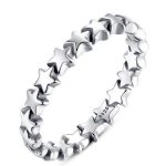 Silberring mit Sternmuster, Größe 6