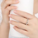 Silberring mit Sternmuster, Größe 7