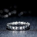 Silberring mit Sternmuster, Größe 6