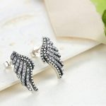 Silberne Phönixflügel-Ohrringe