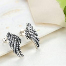 Silberne Phönixflügel-Ohrringe
