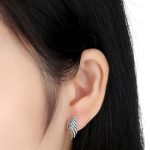 Silberne Phönixflügel-Ohrringe