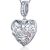  Silberner Herzanhänger mit Zirkonsteinen