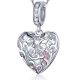  Silberner Herzanhänger mit Zirkonsteinen