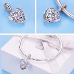  Silberner Herzanhänger mit Zirkonsteinen