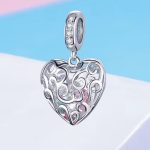  Silberner Herzanhänger mit Zirkonsteinen
