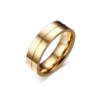 Herren-Ehering, Edelstahl, Roségold, Größe 10