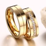 Damen-Ehering, Edelstahl, Roségold, Größe 9