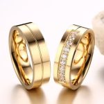 Damen-Ehering, Edelstahl, Roségold, Größe 9