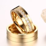 Herren-Ehering, Edelstahl, Roségold, Größe 9