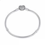 Silberarmband mit Herzmotiv, 19 cm