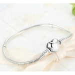 Silberarmband mit Herzmotiv, 19 cm