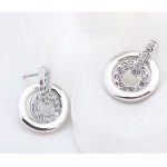 Konzentrisches rundes Schmuckset, verziert mit Swarovski-Kristallen