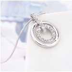 Konzentrisches rundes Schmuckset, verziert mit Swarovski-Kristallen