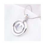 Konzentrisches rundes Schmuckset, verziert mit Swarovski-Kristallen