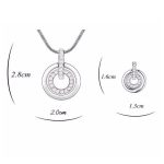 Konzentrisches rundes Schmuckset, verziert mit Swarovski-Kristallen