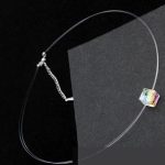  Würfelanhänger-Armband, Crystal AB, verziert mit Swarovski-Kristallen