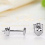 Kleine silberne Herzohrringe, Silber
