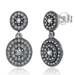 Runde Ohrringe aus Antiksilber