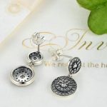 Runde Ohrringe aus Antiksilber