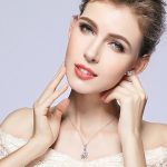 Silberne Kirschblütenohrringe, rosa