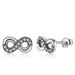 Silberne Infinity-Ohrringe