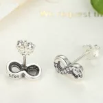 Silberne Infinity-Ohrringe