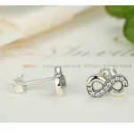 Silberne Infinity-Ohrringe