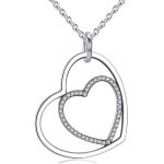 Herz-in-Herz-Silberhalskette