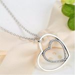 Herz-in-Herz-Silberhalskette