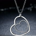 Herz-in-Herz-Silberhalskette