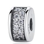  Silberner Perlenanhänger mit Kristallsteinen