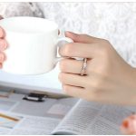 Kupferring mit Zirkonkristall, Roségold, Größe 8