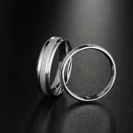 Silberner Ehering für Herren, Größe 10