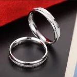 Silberner Ehering für Herren, Größe 10