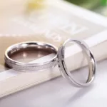 Silberner Ehering für Herren, Größe 10