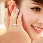 Ezüst női karikagyűrű, 8-as méret