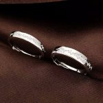 Ezüst karikagyűrű, egy pár, szívdobbanás