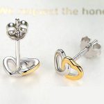 Doppelherz-Silberohrringe