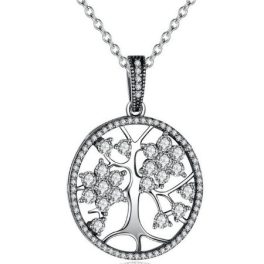 Silberne Lebensbaum-Halskette