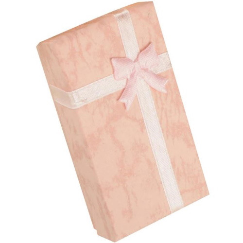 Schmuckkästchen mit Schleife, aus Papier, rosa